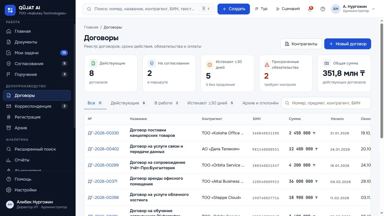 QŪJAT AI — contracts